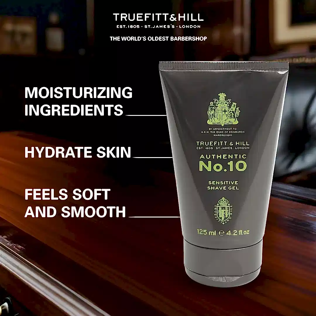 Truefitt & Hill Authentic No.10 Sensitive Shaving Gel for Men 125gm