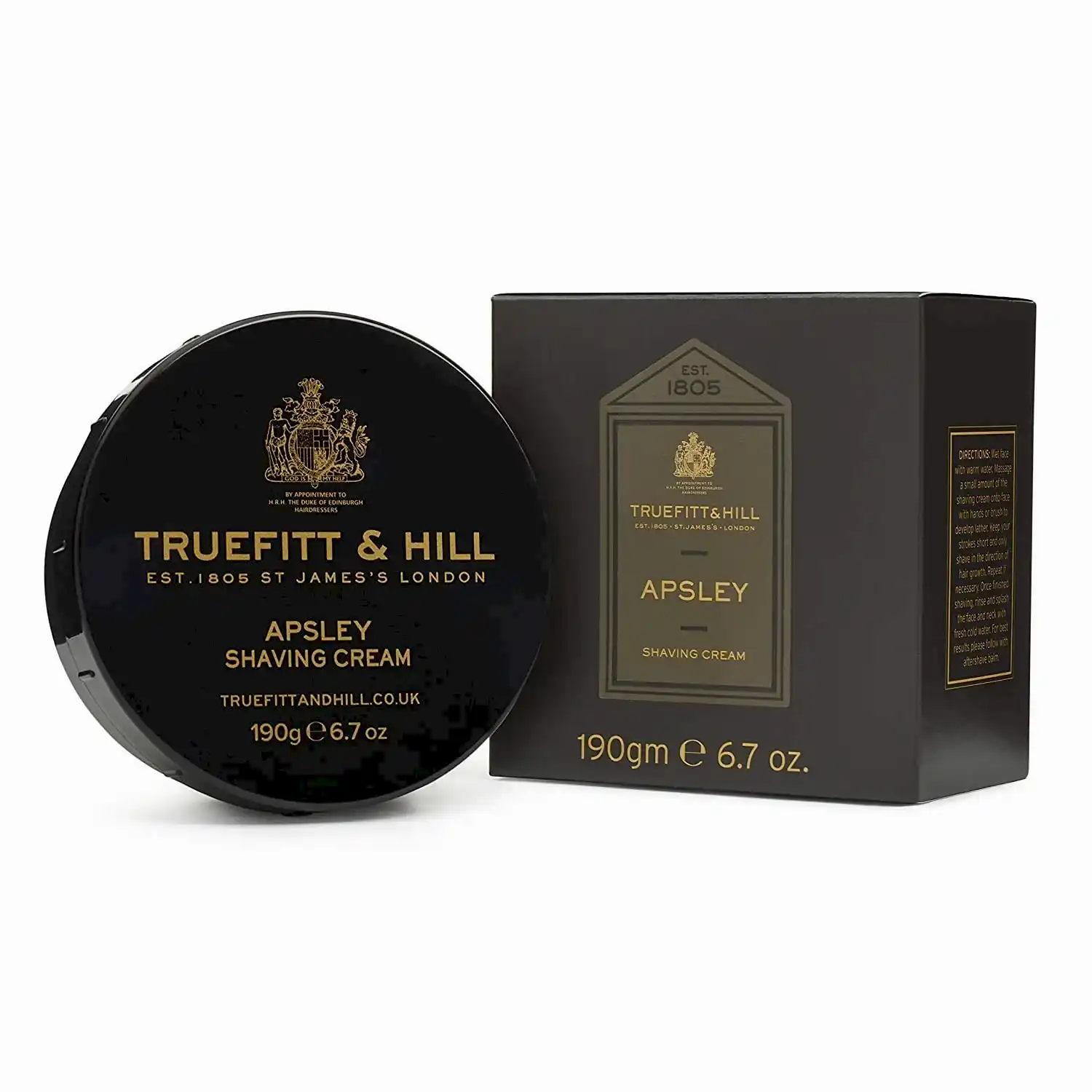 Truefitt & Hill Apsley Shaving Cream Bowl for Men 190gm