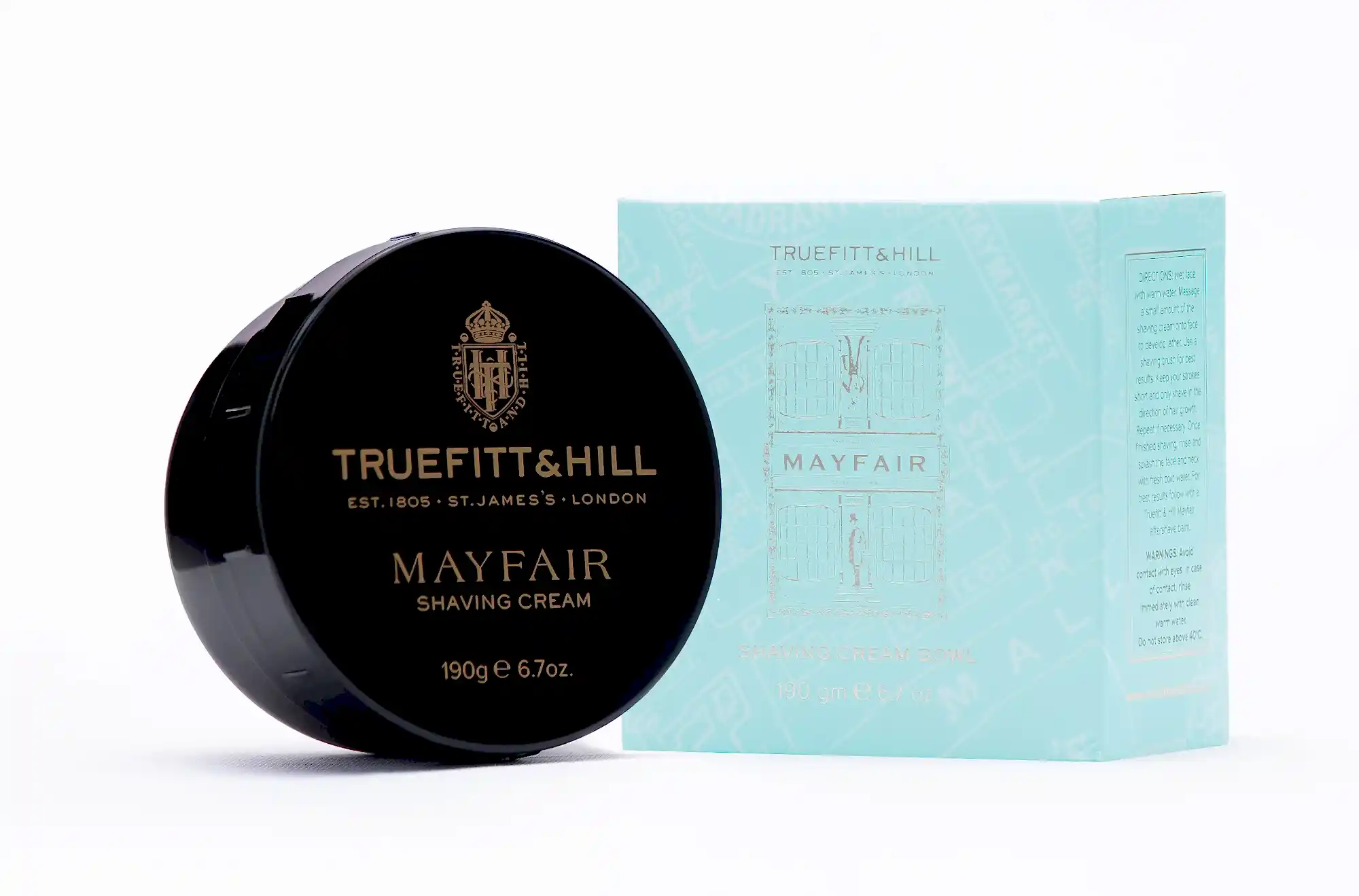 Truefitt & Hill Mayfair Shaving Cream Bowl for Men 190gm