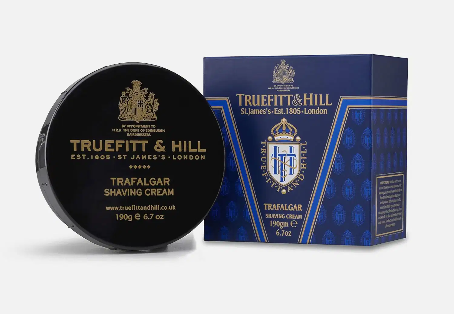 Truefitt & Hill Trafalgar Shaving Cream Bowl for Men 190gm